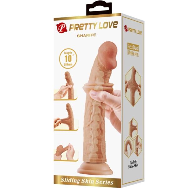 Pretty Love Sharife — Realistic Dildo, Suction Cup, 25 cm, Flesh — Dildos — view 5