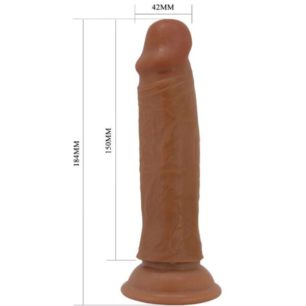 Pretty Love Quentin — Realistic Dildo, Suction Cup, 18 cm, Brown — Dildos — view 2