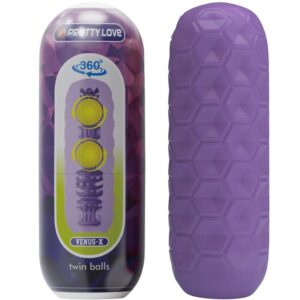 Pretty Love Twin Balls Venus — Male Masturbator, Purple — Male Masturbators