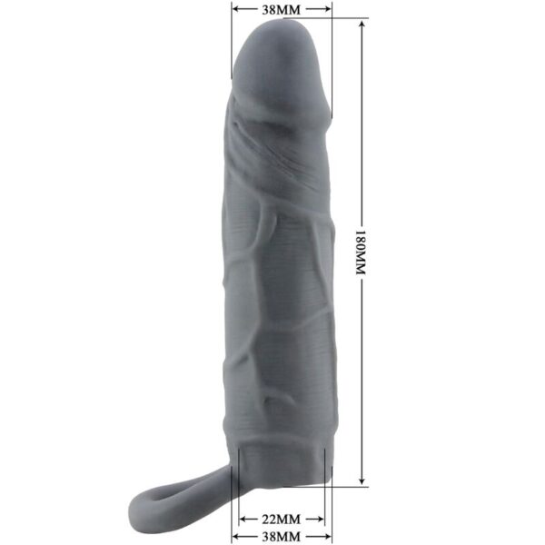 Pretty Love — Penis Sleeve, Realistic, Dark Grey — Penis Accessories — view 6