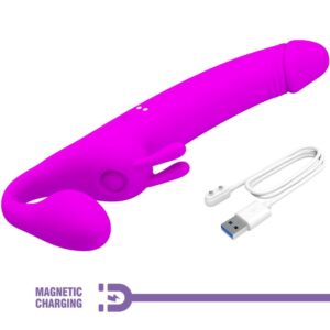 Pretty Love Zanini — Strapless Strap-On, Rechargeable, Purple — Strap-Ons & Harnesses — view 2