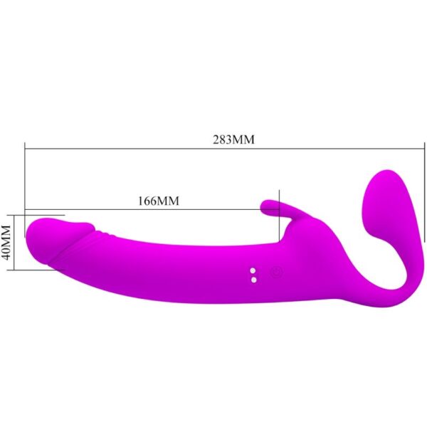 Pretty Love Zanini — Strapless Strap-On, Rechargeable, Purple — Strap-Ons & Harnesses — view 8