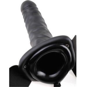 Fetish Fantasy Series — Hollow Strap-On, 20 cm, Black — Hollow Strap-Ons — view 2