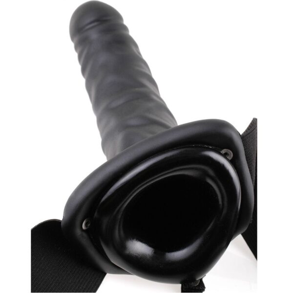 Fetish Fantasy Series — Hollow Strap-On, 20 cm, Black — Hollow Strap-Ons — view 2