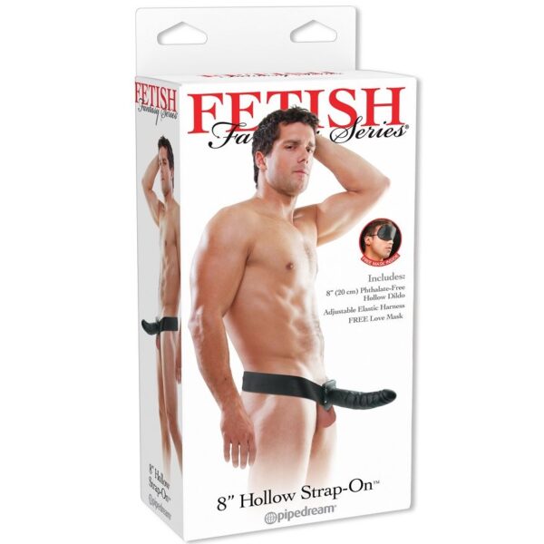 Fetish Fantasy Series — Hollow Strap-On, 20 cm, Black — Hollow Strap-Ons — view 5