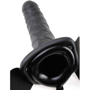 Fetish Fantasy Series — Vibrating Strap-On, 20 cm, Black — Hollow Strap-Ons — view 3
