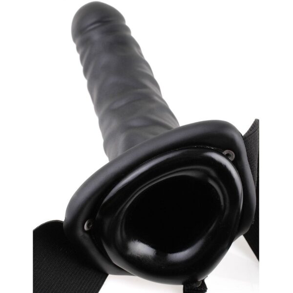 Fetish Fantasy Series — Vibrating Strap-On, 20 cm, Black — Hollow Strap-Ons — view 3