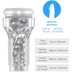 Kiiroo Feel Pocket Crystal — Male Masturbator, Transparent — Male Masturbators