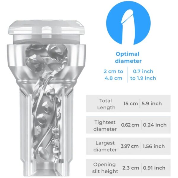 Kiiroo Feel Pocket Crystal — Male Masturbator, Transparent — Male Masturbators