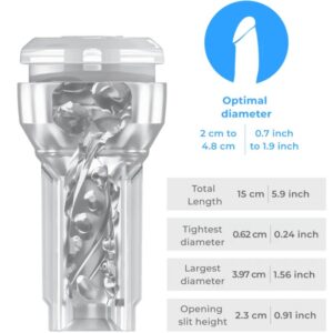 Kiiroo Crystal PocketBlow — Oral Masturbator, Transparent — Male Masturbators — view 2