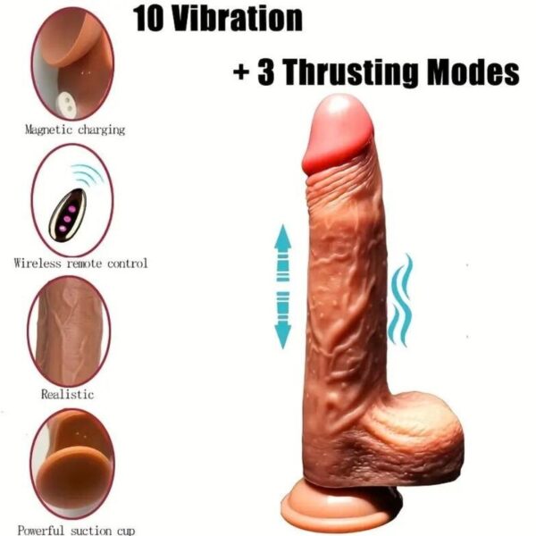 Armony — Realistic Vibrator, Remote Control, 22 cm — Realistic Vibrators — view 5