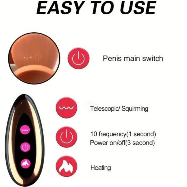 Armony — Realistic Vibrator, Remote Control, 22 cm — Realistic Vibrators — view 6