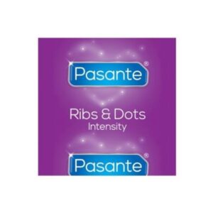 Pasante Ribs and Dots Intensity — Textured Condoms, 144 Pack, Bag — Bulk Condom Packs — view 3