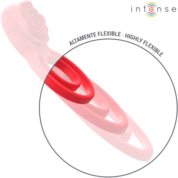 Intense Gail — Vibrating Cock Ring, Remote Control, Red — Cock Rings — view 4
