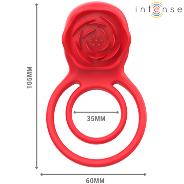 Intense Gail — Vibrating Cock Ring, Remote Control, Red — Cock Rings — view 6