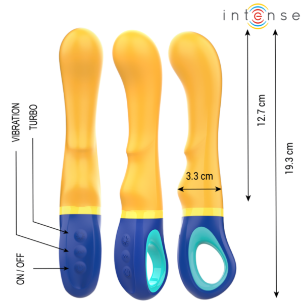 Intense Shaggy — G-Spot Vibrator, Waterproof, Yellow — Classic Vibrators — view 5