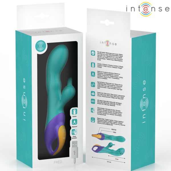Intense Fred — Rabbit Vibrator, Rechargeable, Blue — Rabbit Vibrators — view 5