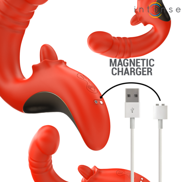 Intense Paulina — Rabbit Vibrator, Waterproof, Red — Rabbit Vibrators — view 7