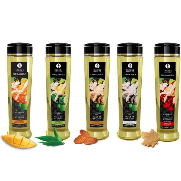 Shunga Organica — Massage Oil, 240 ml, Luscious Mango — Body Massage Oils — view 2