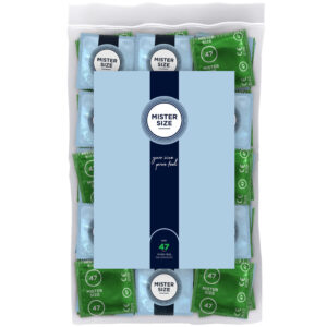 Mister Size XS 47 — Snug Fit Condoms, 100 Pack — Bulk Condom Packs