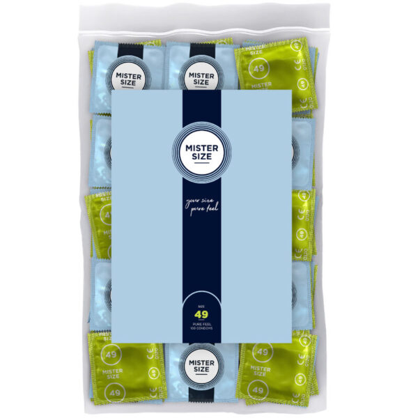 Mister Size S 49 — Snug Fit Condoms, 100 Pack — Bulk Condom Packs