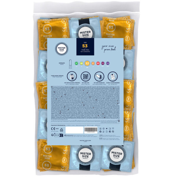 Mister Size M 53 — Condoms, 100 Pack — Bulk Condom Packs — view 2
