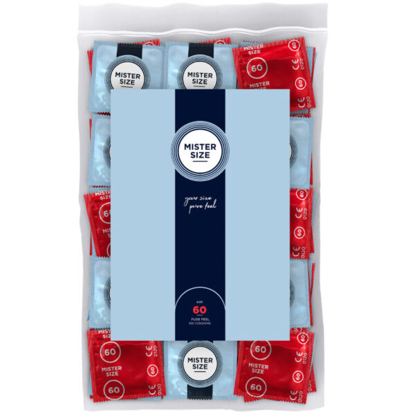 Mister Size XL 60 — XL Condoms, 100 Pack — Bulk Condom Packs