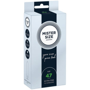 Mister Size XS 47 — Snug Fit Condoms, 10 Pack — Condom Multipacks