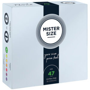 Mister Size XS 47 — Snug Fit Condoms, 36 Pack — Bulk Condom Packs
