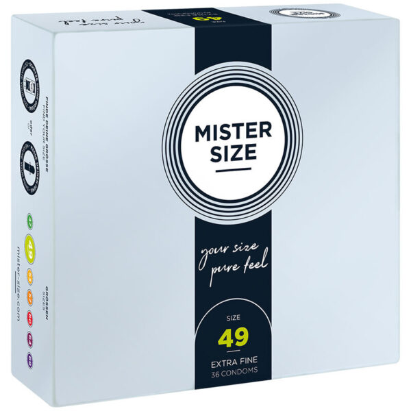Mister Size S 49 — Snug Fit Condoms, 36 Pack — Bulk Condom Packs