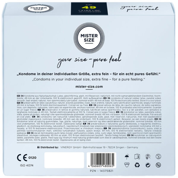 Mister Size S 49 — Snug Fit Condoms, 36 Pack — Bulk Condom Packs — view 3