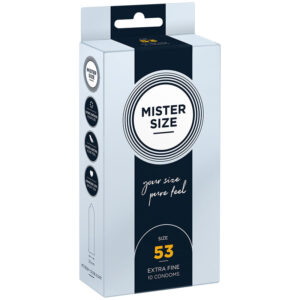 Mister Size M 53 — Condoms, 10 Pack — Classic Condoms