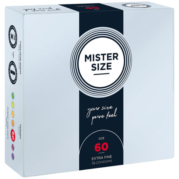 Mister Size XL 60 — XL Condoms, 36 Pack — Bulk Condom Packs