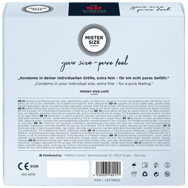 Mister Size XL 60 — XL Condoms, 36 Pack — Bulk Condom Packs — view 3