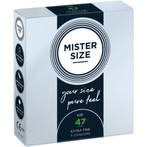 Mister Size XS 47 — Snug Fit Condoms, 3 Pack — Condom 3 Packs