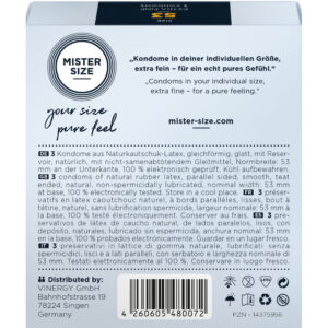 Mister Size M 53 — Condoms, 3 Pack — Classic Condoms — view 3