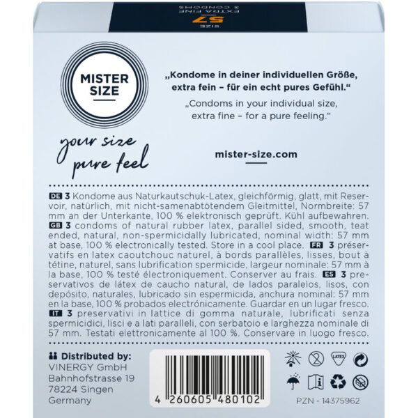 Mister Size L 57 — Condoms, 3 Pack — Classic Condoms — view 3