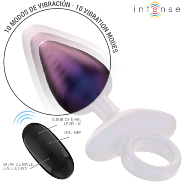Intense Michael 2 — Vibrating Butt Plug, Remote Control, Purple — Anal — view 3