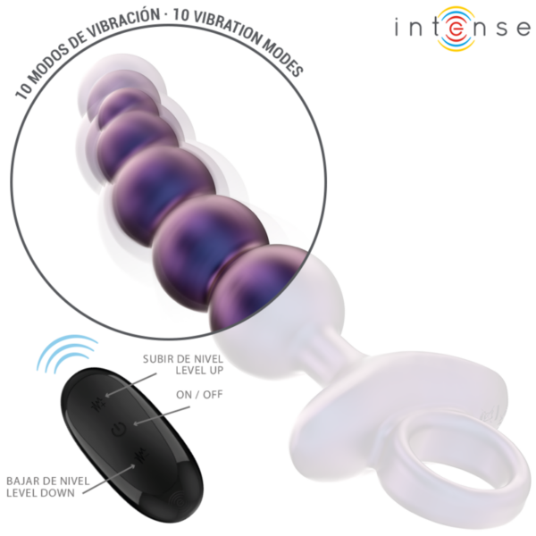 Intense Tito 3 — Vibrating Butt Plug, Remote Control, Purple — Anal — view 5
