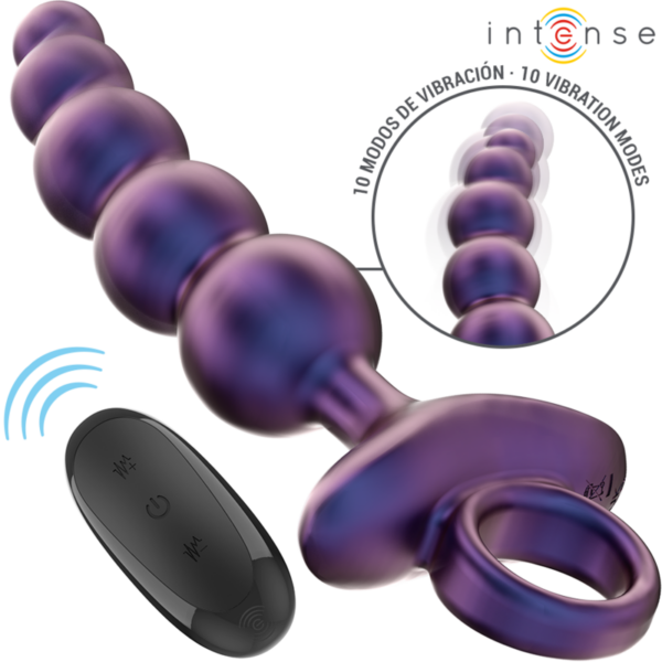 Intense Tito 3 — Vibrating Butt Plug, Remote Control, Purple — Anal — view 2