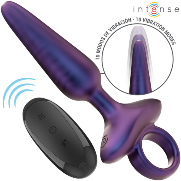 Intense Marlon 4 — Vibrating Butt Plug, Remote Control, Purple — Anal — view 3