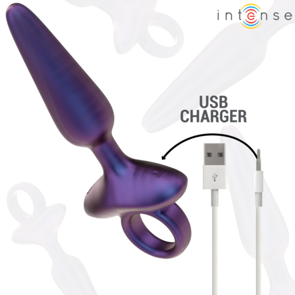 Intense Marlon 4 — Vibrating Butt Plug, Remote Control, Purple — Anal — view 8
