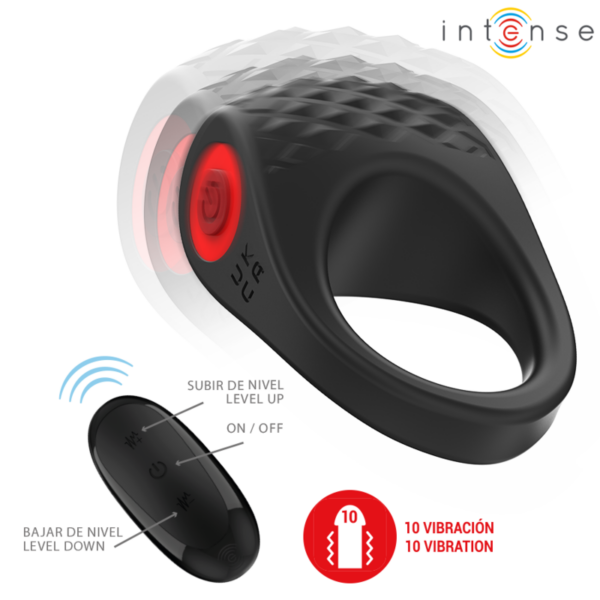 Intense Clover — Vibrating Cock Ring, Remote Control, Black — Cock Rings — view 5