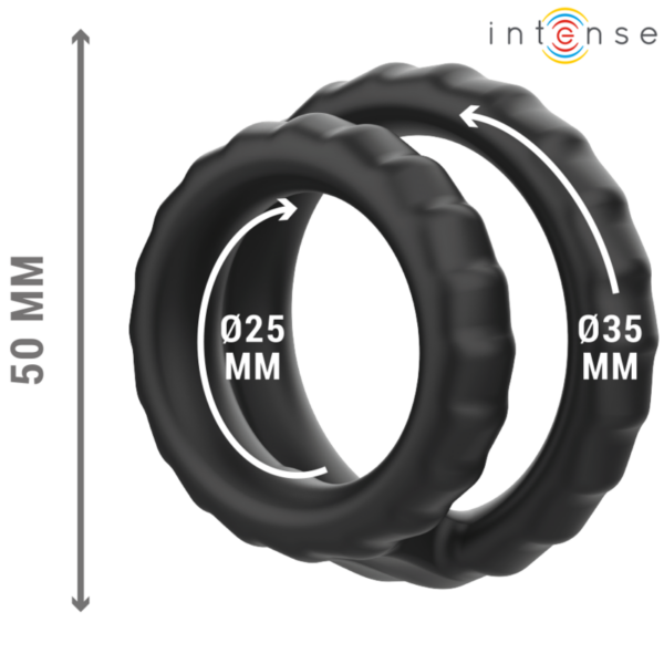 Intense Dewey — Cock Ring, Silicone, Black — Classic Cock Rings — view 3
