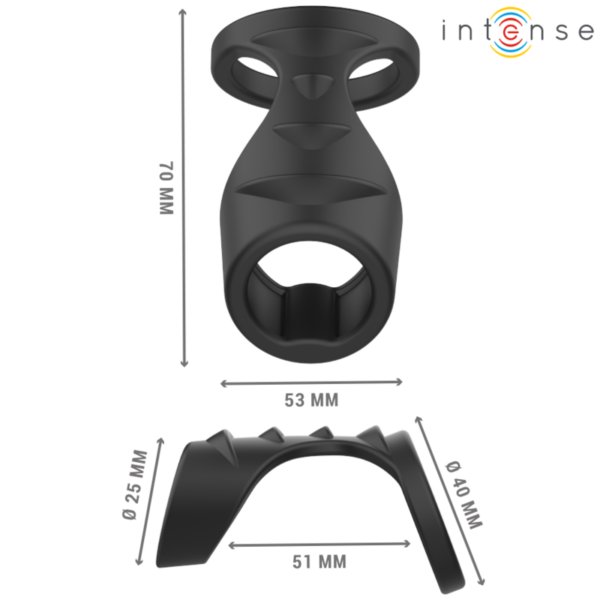 Intense Theo — Cock Ring, Silicone, Black — Classic Cock Rings — view 6