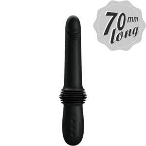 Pretty Love Pazuzu — Thrusting Vibrator, Rechargeable, Black — Hi-Tech Vibrators