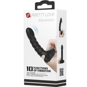 Pretty Love Alexander — Finger Vibrator, Silicone, Black — Clitoral Stimulators — view 3