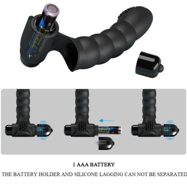 Pretty Love Alexander — Finger Vibrator, Silicone, Black — Clitoral Stimulators — view 4