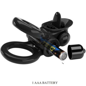 Pretty Love Passionate — Vibrating Cock Ring, Double, Black — Cock Rings — view 2