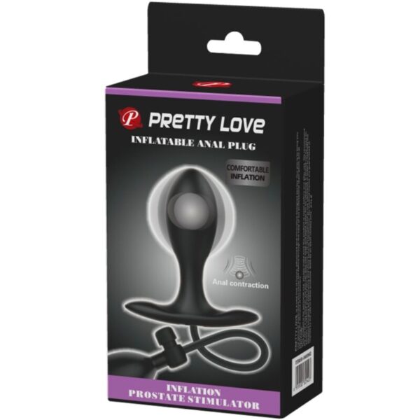 Pretty Love — Inflatable Butt Plug, Waterproof, Black — Anal — view 7